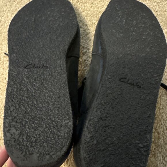 Clarks Wallabee Boot Black Suede Men’s Size 8 Crepe Sole main image 4